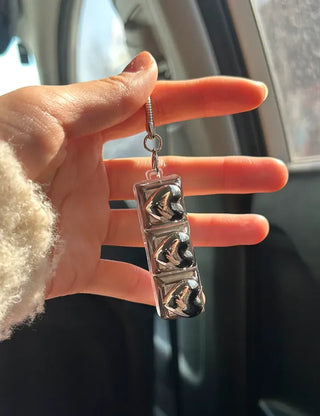 Metal Heart Keycap Keyholder Keyring Bag Charm