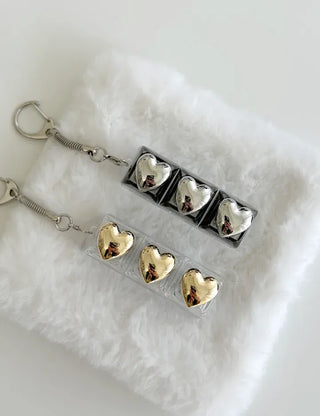 Metal Heart Keycap Keyholder Keyring Bag Charm