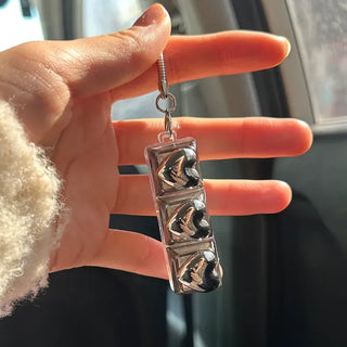 Metal Heart Keycap Keyholder Keyring Bag Charm