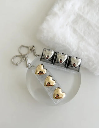 Metal Heart Keycap Keyholder Keyring Bag Charm