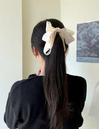 Yoru big ribbon hair clip banana clip ponytail claw clip