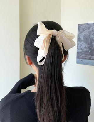 Yoru big ribbon hair clip banana clip ponytail claw clip