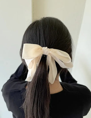 Yoru big ribbon hair clip banana clip ponytail claw clip