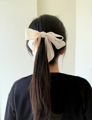 Yoru big ribbon hair clip banana clip ponytail claw clip