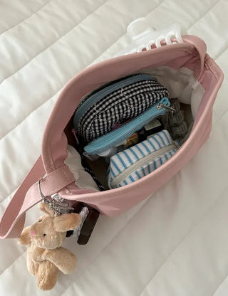 Flap nylon bag tote bag shoulder bag mini
