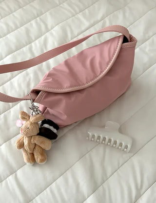 Flap nylon bag tote bag shoulder bag mini