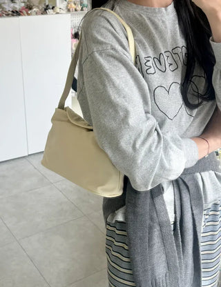 Flap nylon bag tote bag shoulder bag mini