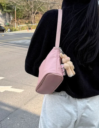 Flap nylon bag tote bag shoulder bag mini