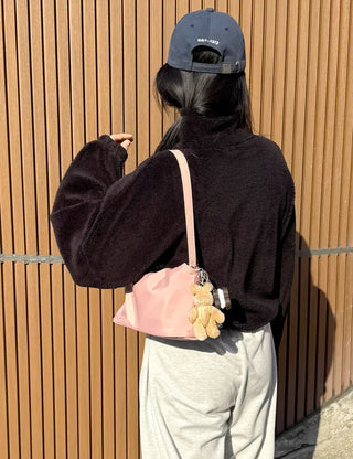 Flap nylon bag tote bag shoulder bag mini