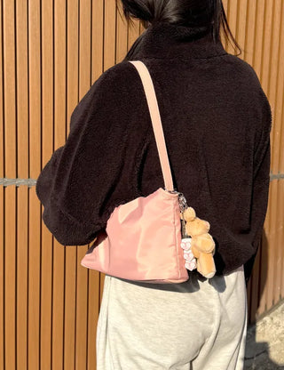 Flap nylon bag tote bag shoulder bag mini