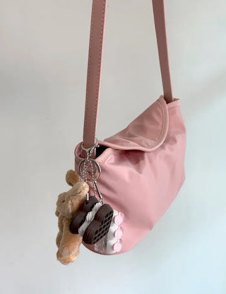 Flap nylon bag tote bag shoulder bag mini
