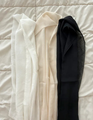Chiffon muffler spring summer scarf see-through plain