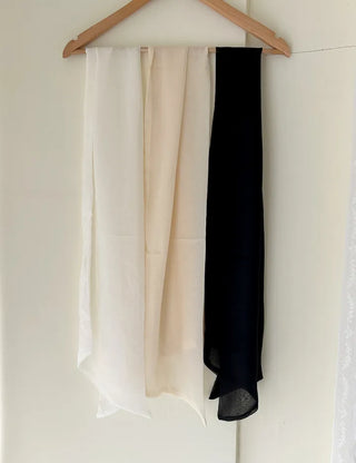 Chiffon muffler spring summer scarf see-through plain