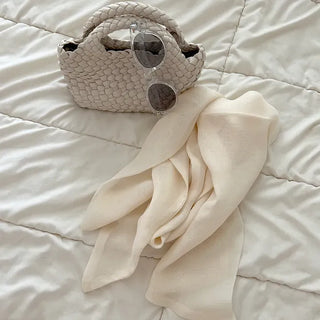 Chiffon muffler spring summer scarf see-through plain