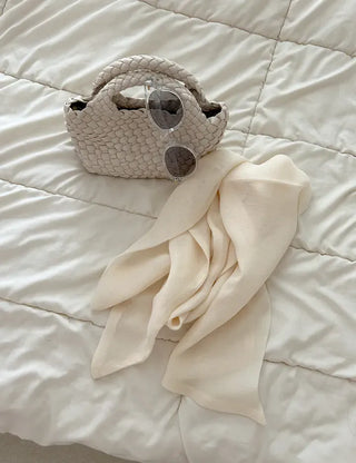 Chiffon muffler spring summer scarf see-through plain