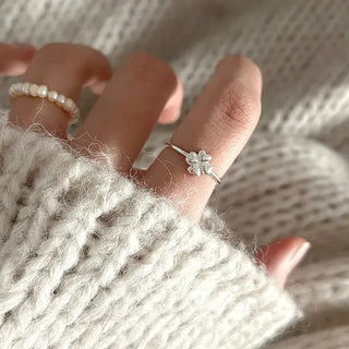 Silver 925 Four-Leaf Clover Sterling Silver Friendship Ring Recommendation