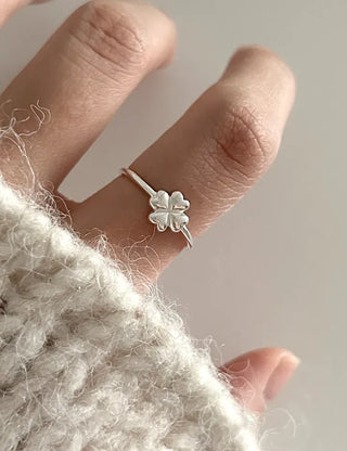 Silver 925 Four-Leaf Clover Sterling Silver Friendship Ring Recommendation