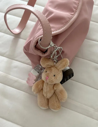 Rabbit Keyholder Beige Doll Keyring Bag Charm