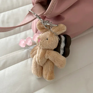 Rabbit Keyholder Beige Doll Keyring Bag Charm