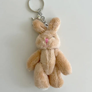 Rabbit Keyholder Beige Doll Keyring Bag Charm