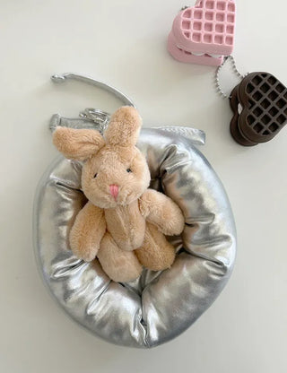 Rabbit Keyholder Beige Doll Keyring Bag Charm