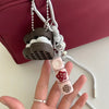 Heart Waffle Clicker Keyholder Keycap Bag Keyring