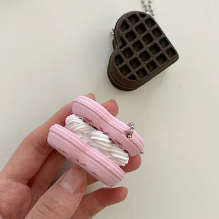 Heart Waffle Clicker Keyholder Keycap Bag Keyring