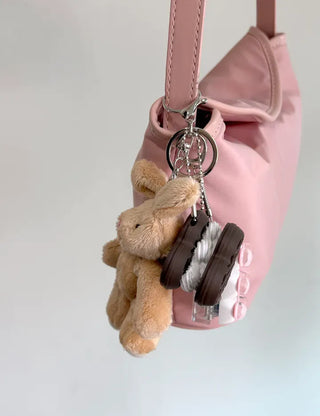 Heart Waffle Clicker Keyholder Keycap Bag Keyring