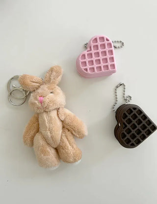 Heart Waffle Clicker Keyholder Keycap Bag Keyring