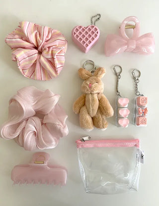 Heart Waffle Clicker Keyholder Keycap Bag Keyring