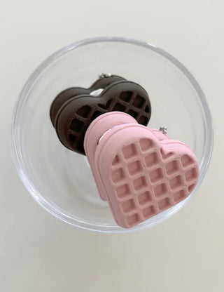 Heart Waffle Clicker Keyholder Keycap Bag Keyring