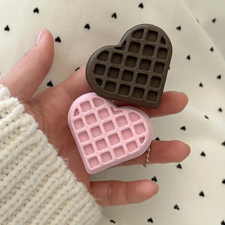Heart Waffle Clicker Keyholder Keycap Bag Keyring