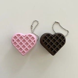 Heart Waffle Clicker Keyholder Keycap Bag Keyring