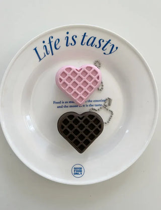 Heart Waffle Clicker Keyholder Keycap Bag Keyring