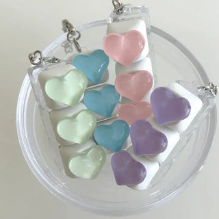 Water Heart Keycap Keyholder Keyring Bag Charm