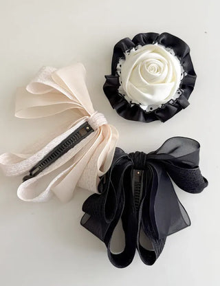 3 Types Rosette Keyholder, Ribbon Keyring, Brooch, Bag Charm