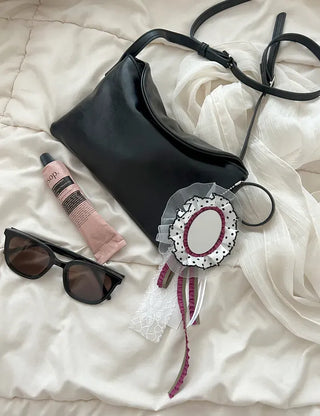 3 Types Rosette Keyholder, Ribbon Keyring, Brooch, Bag Charm