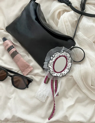3 Types Rosette Keyholder, Ribbon Keyring, Brooch, Bag Charm