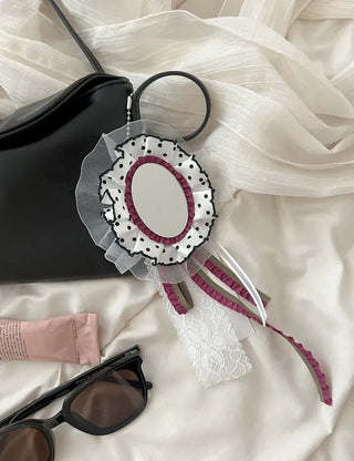 3 Types Rosette Keyholder, Ribbon Keyring, Brooch, Bag Charm