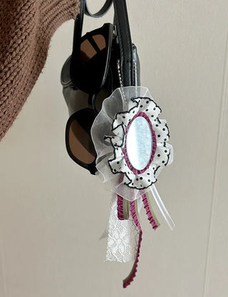 3 Types Rosette Keyholder, Ribbon Keyring, Brooch, Bag Charm