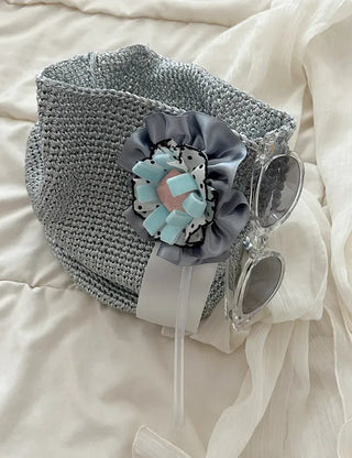 3 Types Rosette Keyholder, Ribbon Keyring, Brooch, Bag Charm