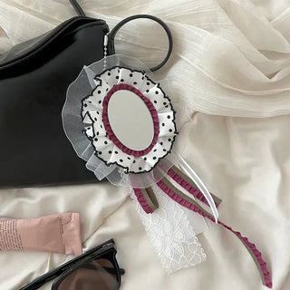 3 Types Rosette Keyholder, Ribbon Keyring, Brooch, Bag Charm