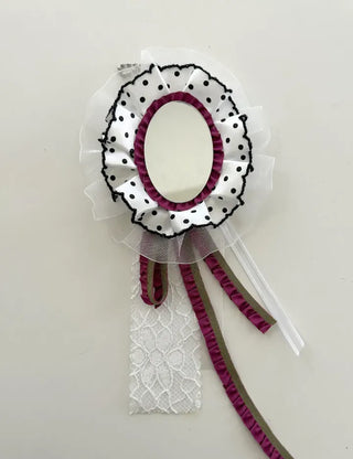 3 Types Rosette Keyholder, Ribbon Keyring, Brooch, Bag Charm