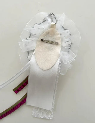 3 Types Rosette Keyholder, Ribbon Keyring, Brooch, Bag Charm