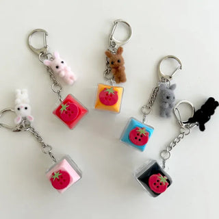 Tomato Rabbit Doll Keyring Keycap Keyholder Keyring