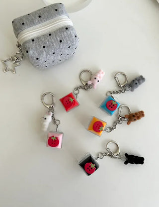Tomato Rabbit Doll Keyring Keycap Keyholder Keyring