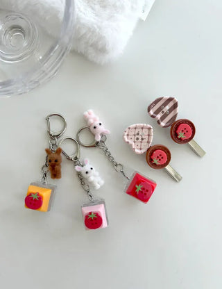 Tomato Rabbit Doll Keyring Keycap Keyholder Keyring