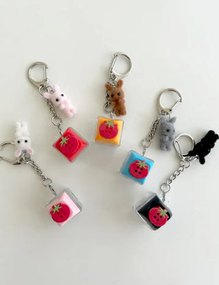 Tomato Rabbit Doll Keyring Keycap Keyholder Keyring