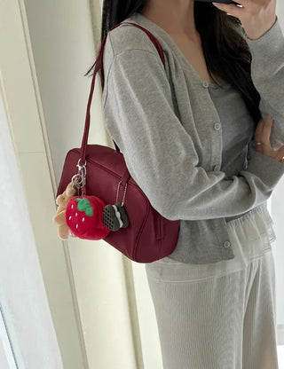 Box nylon shoulder bag square zipper daily bag