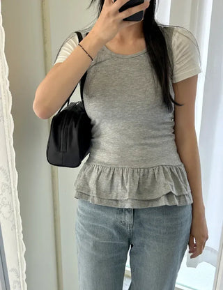 Box nylon shoulder bag square zipper daily bag